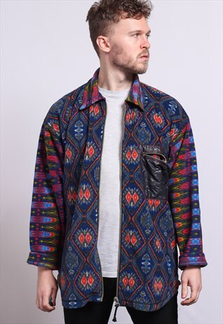 VINTAGE AZTEC PATTERNED SHIRT