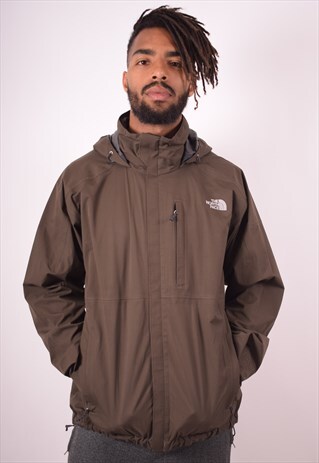 THE NORTH FACE MENS VINTAGE RAIN JACKET LARGE BROWN 90S