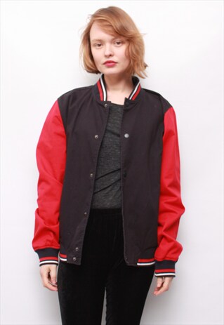 VINTAGE 90' AMAZING UNISEX VARSITY BLACK JACKET