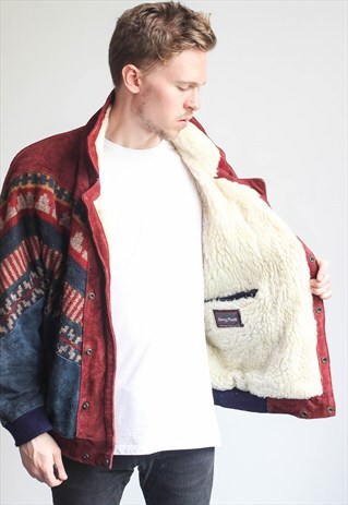 VINTAGE AZTEC FESTIVAL SHERPA JACKET
