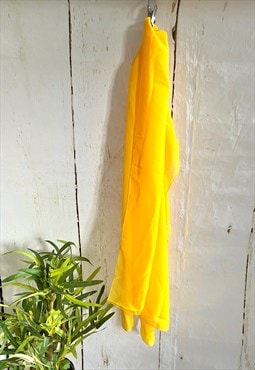 Vintage Bright Yellow Y2K Long Scarf
