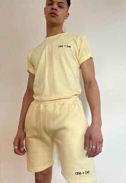are and be lemon tee and jersey shorts set 