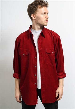 VINTAGE CORDUROY SHIRT RED