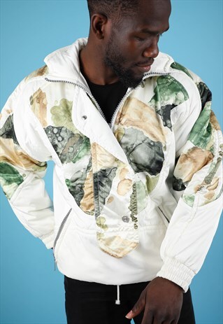 VINTAGE PATTERNED PUFFER JACKET NJ265