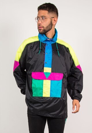 QUARTER ZIP CAGOULE JACKET WINDBREAKER