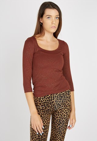 VINTAGE BROWN CAVALLI TOP