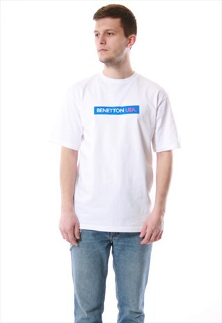 90S VINTAGE BENETTON USA RARE OLDSCHOOL T-SHIRT 13625