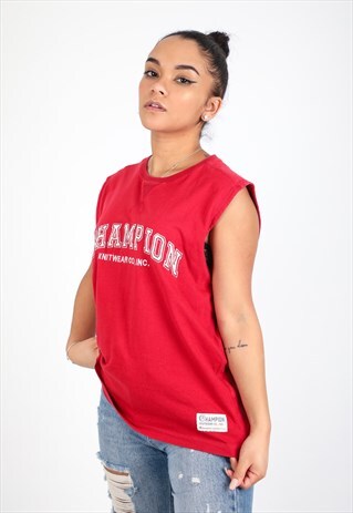 VINTAGE CHAMPION SLEEVELESS T-SHIRT T577