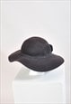 Vintage 00s wool straw hat in brown