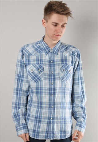 VINTAGE LEVIS CHECK SHIRT LARGE