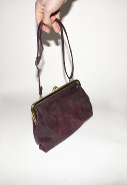 Vintage Y2K snake faux leather shoulder bag in purple