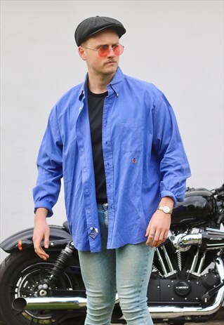 TOMMY HILFIGER USA AIR FORCE BLUE SHIRT