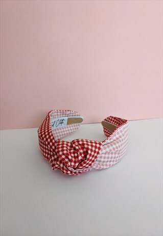 GINGHAM COLOUR BLOCK HEADBAND