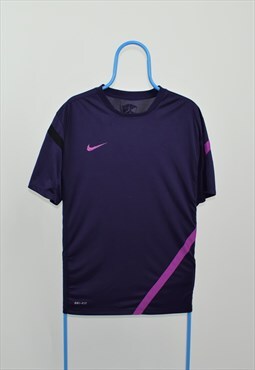 VINTAGE NIKE dry fit T-shirt in purple X-large