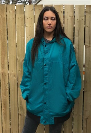 VINTAGE REEBOK EMBROIDERED UNISEX OVERSIZED TURQUOISE / TEAL