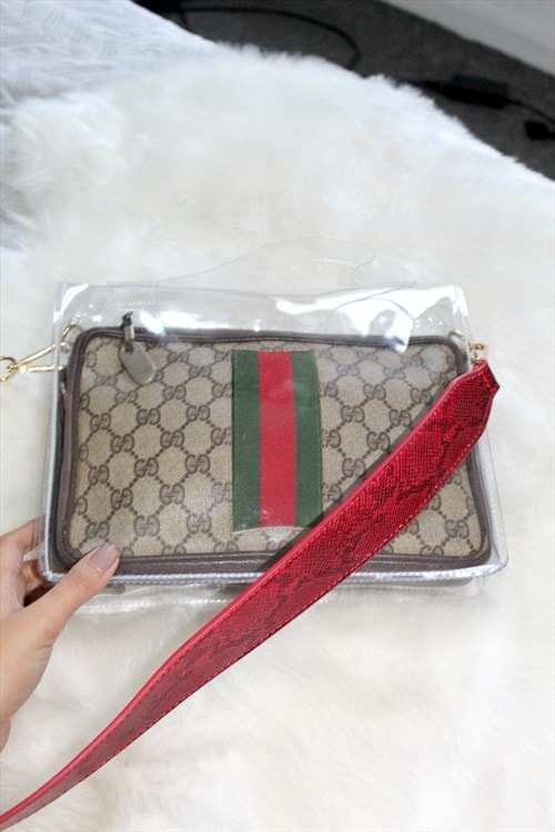 gucci bag with pvc bag 