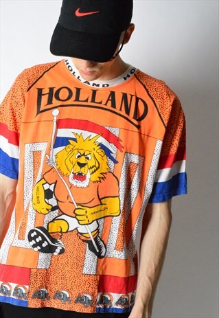 RARE VINTAGE 90S HOLLAND FOOTBALL T-SHIRT