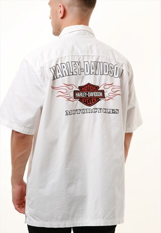 90S VINTAGE HARLEY-DAVIDSON COTTON SHIRT 15686