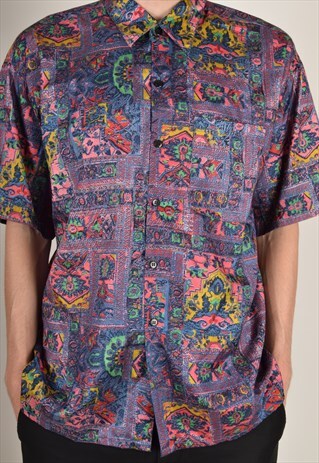 VINTAGE THAI SILK SHIRT MADE IN THAILAND (3022)