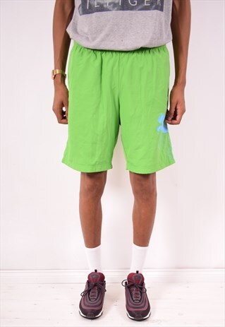 PUMA MENS VINTAGE SHORTS MEDIUM GREEN 90S
