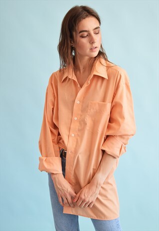90'S RETRO OVERSIZED PASTEL DADS SHIRT TOP