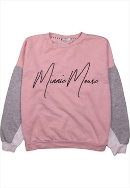 Vintage 90's Disney Sweatshirt Minnie Mouse Crew Neck Pink