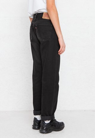 VINTAGE BLACK LEVI'S 501 FIT DENIM JEANS
