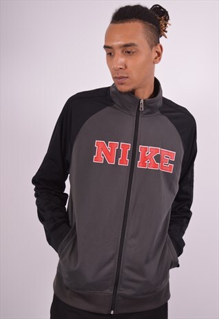 VINTAGE NIKE TRACKSUIT TOP JACKET GREY
