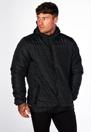 54 FLORAL PUFFA PADDED JACKET - BLACK