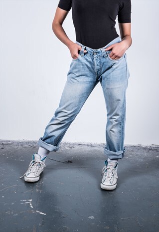 VINTAGE HIGH-WAISTED BLUE 512 LEVI'S MOM JEANS