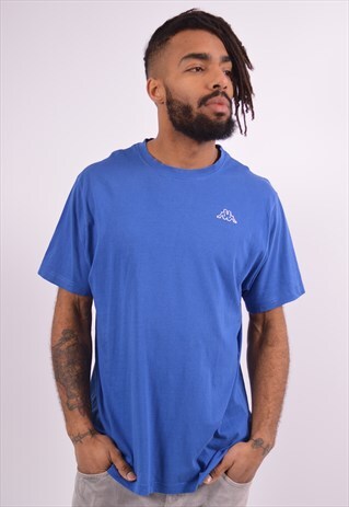 VINTAGE KAPPA T-SHIRT TOP BLUE