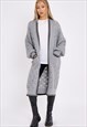 JSTYOUROUTFIT LONGLINE CROCHET PATTERN CARDIGAN GREY