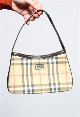 VINTAGE RARE BURBERRY NOVA CHECK PURSE BAG