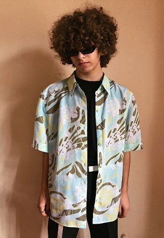 VINTAGE PASTEL FLORAL PATTERNED SHIRT