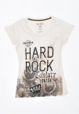 Vintage 90's Hard Rock Cafe London T-Shirt Top Beige