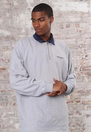 VINTAGE POLO SPORT RALPH LAUREN SPELL OUT LOGO SWEATSHIRT