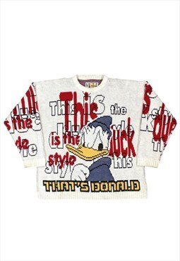 Mens Vintage 90s Donald Duck Knit 