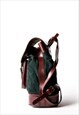 MOCHITA GREEN - SMALL SUEDE AND LEATHER BACKPACK