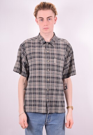 COLUMBIA MENS VINTAGE FLANNEL SHIRT MEDIUM MULTI 90'S