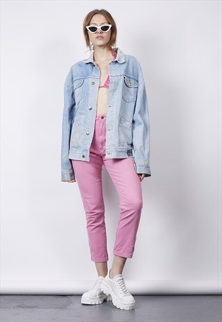 VINTAGE 70S WRANGLER SUPER OVERSIZED LIGHT-WASH DENIM JACKET