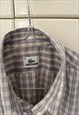 VINTAGE LACOSTE CHECKED SHIRT. SIZE 42. MADE IN FRANCE