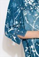 VINTAGE DENIM SHIRT Y2K REWORKED HAND-BLEACHED ZIP JACKET