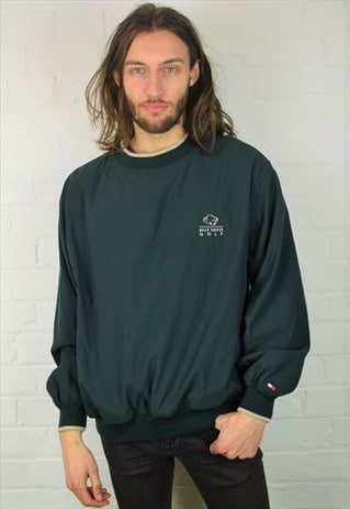 VINTAGE 90'S TOMMY HILFIGER NYLON PULLOVER GOLF JACKET