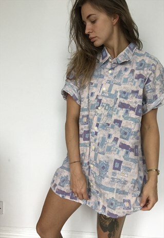 PATTERNED OVERSIZED RETRO VINTAGE UNISEX FESTIVAL SHIRT