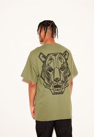 GEO TIGER OVERSIZED GREEN TEE
