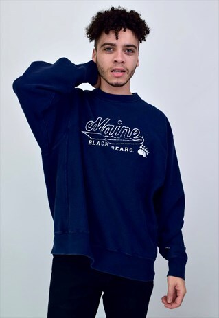 VINTAGE 90'S CHAMPION NAVY BLUE SWEATSHIRT