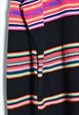 Y2K COLOURFUL STRIPED HIPPIE STYLE LIGHTWEIGHT JUMPER