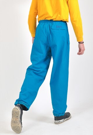 VINTAGE SHELL JOGGERS IN BLUE