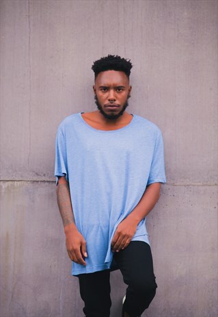 OC OVERSIZED HUNG T-SHIRT - BLUE WASH