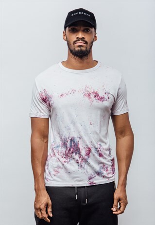 HALLEY ORGANIC MAROON TYE DYE T-SHIRT